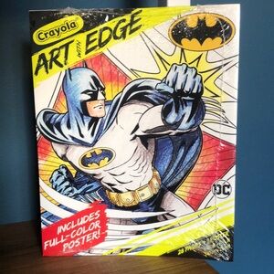 Crayola Blue and Yellow Comic Book Illustration Art